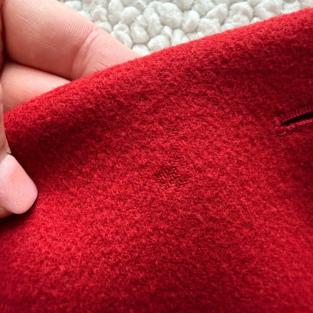 Talbots Red Faux Wrap 100% Wool Skirt 4 - Picture 11 of 11